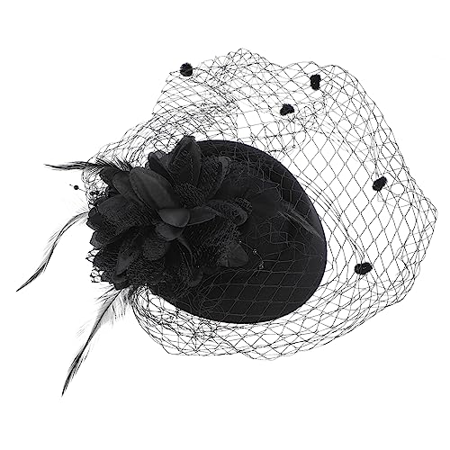 FOMIYES 1 Stück Vintage Pillbox Hut für Damen mit Netzschleier Dekoration Retro Haarschmuck für Hochzeiten Partys Teepartys Einfach zu Elegant von FOMIYES