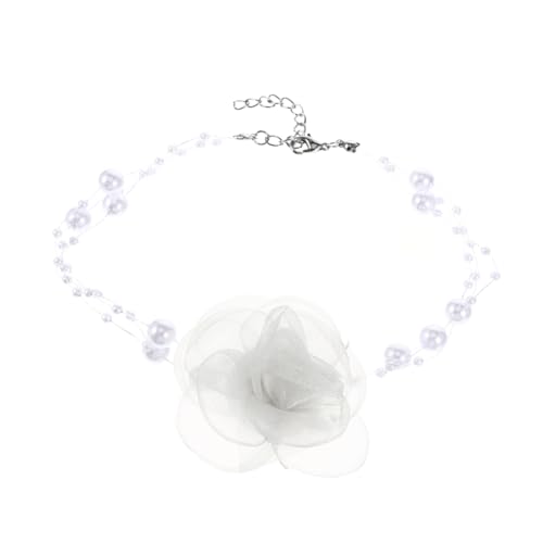 FOMIYES 1 Stück Vintage Stil Perlen Clavicle Kette mit Blüten Mehrlagige Halskette für Besondere Anlässe Perfektes Accessoire für Partys und Geburtstage von FOMIYES