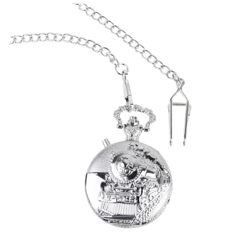 FOMIYES 1 Stück Vintage Taschenuhr im Design Silberne Pocket Watch für Freunde Familie Trauzeugen oder Modisches Accessoire Langlebig Verarbeitet von FOMIYES