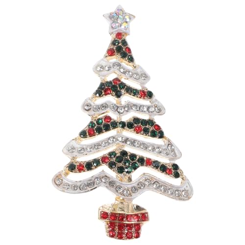 FOMIYES Weihnachtsbaum Brosche - Strass Anstecknadel FüR Damen Festliche Dekoration Aus Hochwertigem Material Stilvolles ZubehöR FüR Kleidung Ideal FüR Weihnachten von FOMIYES