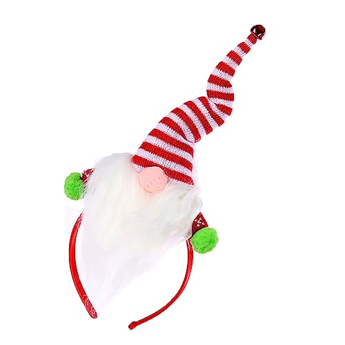 FOMIYES Weihnachts-stirnband Mit Weißem Bart Einzigartiges Und Strapazierfähiges Haaraccessoire Für Kinderfestlichkeiten Und Partys von FOMIYES