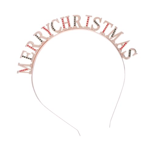 FOMIYES 1 Stück Weihnachtsstirnband Weihnachten Haarschmuck Für Glänzend Krone Kopfbedeckung Krone Haarspange Weihnachtlicher Strass-kopfschmuck Urlaub Haarschmuck Legierung Colorful von FOMIYES