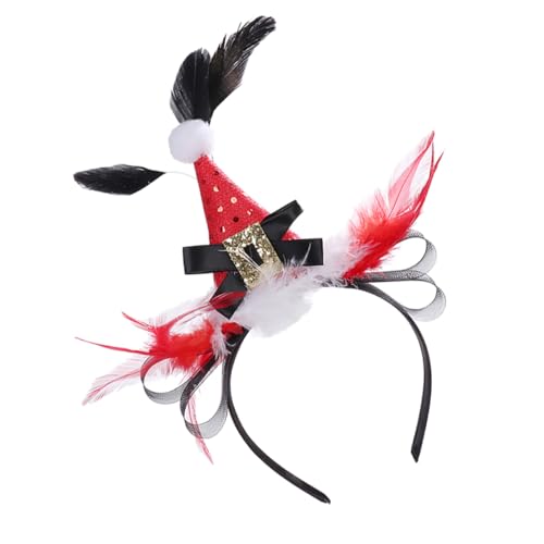 FOMIYES 1 Stück Weihnachtsstirnband haarspange weihnachten weihnachtshaarspangen Weihnachtsprops Haarbänder Stirnband haarschmuck weihnachtlicher federkopfschmuck Haarparty Stoff von FOMIYES