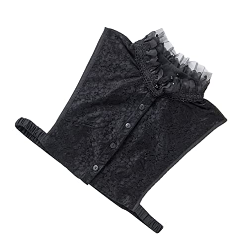 FOMIYES 1 Stück falscher Kragen Frauen weiße Bluse Nacken Bluse Frauen gefälscht für kropfkette Abnehmbarer Blusenkragen Kragenmode abnehmbarer Kragen Kleidung Kragen Chiffon Black von FOMIYES