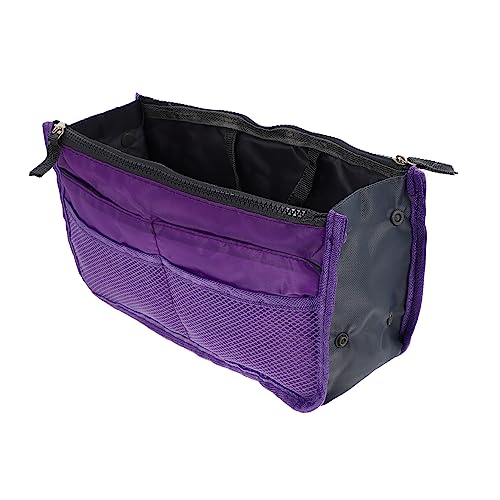 FOMIYES 1stk Handtaschenfutter Große Reise-Aufbewahrungstasche Kulturbeutel Für Damen Kupplungsbelag Clutch-Liner-Make-up-Tasche Brieftasche Fräulein Container Violett Nylon Multifunktion von FOMIYES