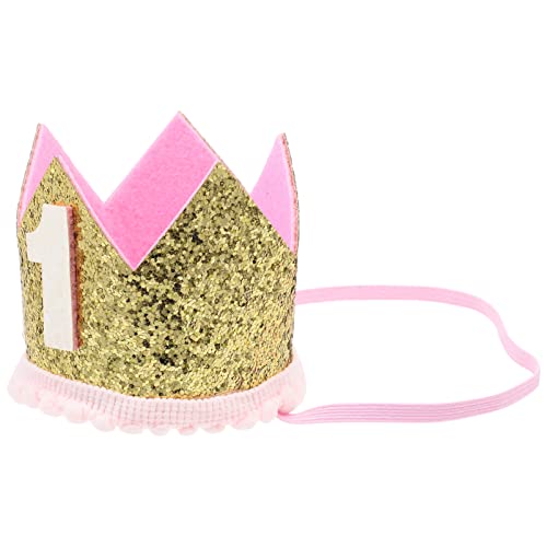 FOMIYES 1. Geburtstagskrone 3D Nummer 1 Party Hat Kid Glitter Krone mit Lanyard Geburtstag Party Kostüm Tier Party Gefälligkeeiten Für Jungen Mädchen Baby von FOMIYES