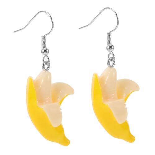 FOMIYES 10 Paare Banana Ohrringe Damen Frucht Ohrhänger Gelb Leicht Komfortabel Alltag Ohrschmuck Baumelnde Geschenkidee von FOMIYES