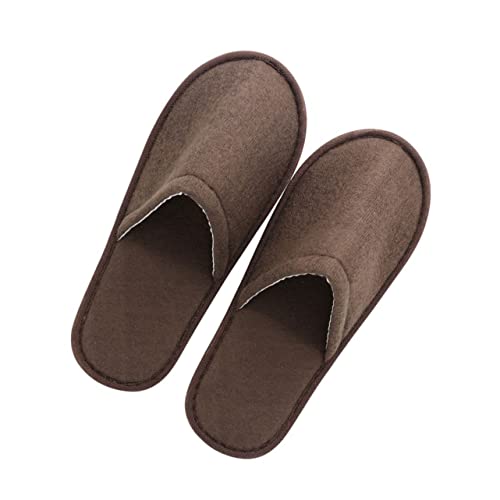 FOMIYES 10 Paare Einweg Herren Hausschuhe Groß Rutschfeste Hotel Slipper Aus Weichem Komfortable Gästehausschuhe Für Spa Sauna Und Zuhause Kaffee Farbe von FOMIYES