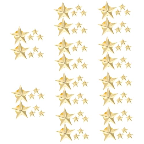 FOMIYES 10 Sätze Sternabzeichen Anstecknadel Für Kleidung Jacken Taschen Hüte Dekorative Brosche Für Frauen Vielseitige Verwendung Einfach Anzubringen Für Anlässe 8 Stück * 10 von FOMIYES