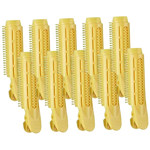 FOMIYES 10 Stk Lockenstab Szene Frauen Lockenwickler Mini Rollen Mit Clips Zubehör Silberne Haarspangen Brötchen Haarschmuck Artikel Entwirrer Shampoo Band Styler Netz Schnappen Abs Yellow von FOMIYES