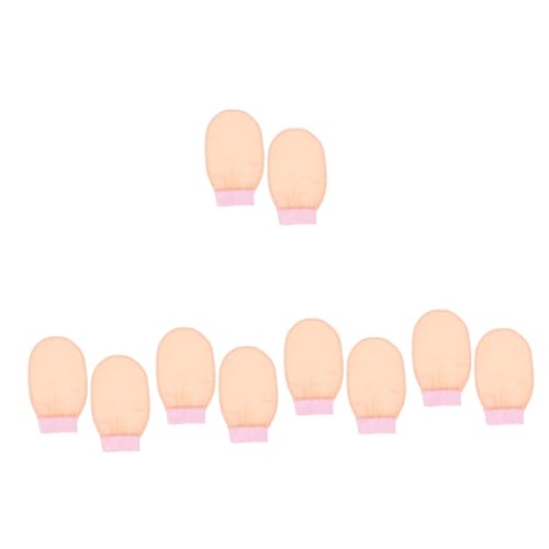 FOMIYES 10 Stk Schlammbad Handtuch Reinigungshandschuhe Duschhandschuhe Badehandschuhe Badeschäumende Fäustlinge Badefäustlinge Peeling-handschuh Badetuch Rosa Die Seide Lotusfarbe von FOMIYES