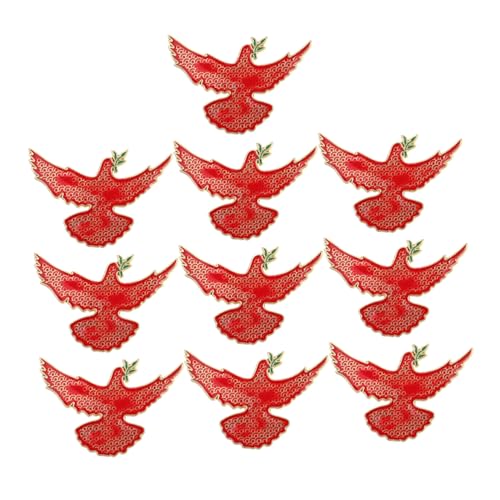 FOMIYES 10stücke Friedenstauben-anstecker Aus Metall Für Kleidung Taschen Jacken Pullover Schals Accessoires Für Damen Und Herren Vogel-anstecker Tauben-etiketten-anstecker Broschen von FOMIYES