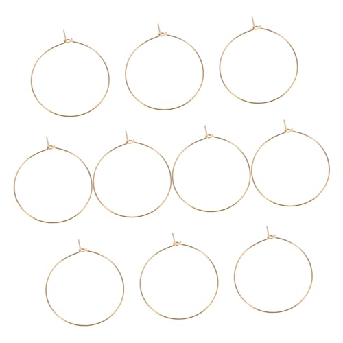 FOMIYES 10 Stück Große Kreisförmige Creolen Leichte Edelstahl Ohrringe mit Langlebiger Vergoldung Verblassungsresistent Modische Dünne Oversized Hoop Earrings für Damen Alltag Hochzeit von FOMIYES