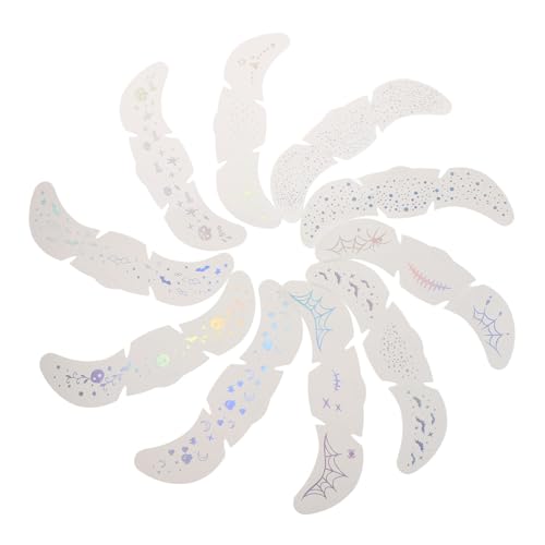 FOMIYES 10 Stück Halloween Gesichtstattoo Aufkleber Selbstklebende Freckle Makeup Patches Realistische Temporäre Gesichtstattoos für Festival-kostüm Zubehör von FOMIYES