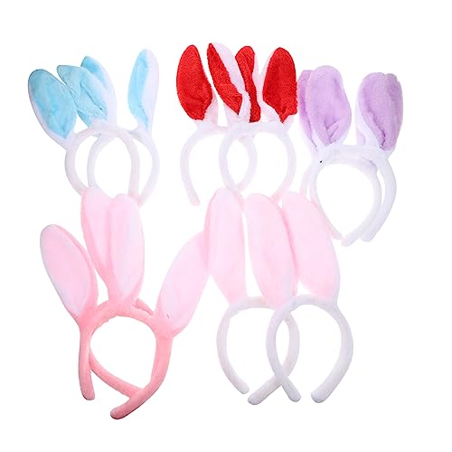 FOMIYES 10st Stirnbänder Für Die Osterparty Hasenhaar-accessoires Rosa Hasenohren Schöne Cartoon-kaninchen-haarbänder Plüsch-ostern-stirnband Haarband Kostüm Kind Fuchs Weißer Hase von FOMIYES