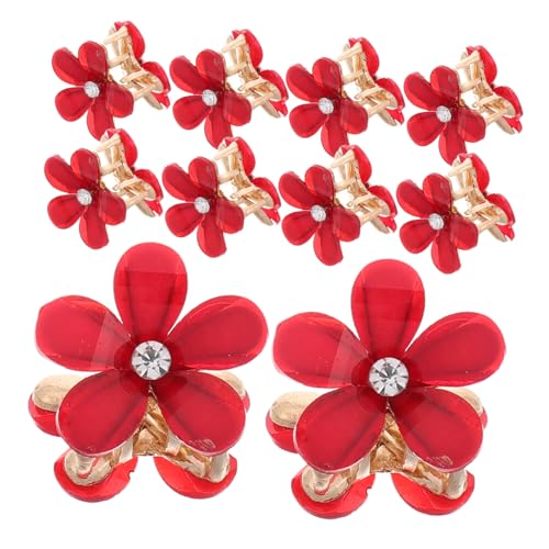 FOMIYES 10 Stück Mini Haarspangen mit Blumen Design Kleine Haarklammern für Frauen und Mädchen Süße Kompakte Haarclips für Zuverlässigen Halt und Eleganten Look bei Jedem Anlass von FOMIYES