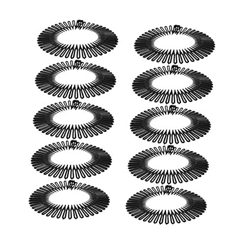 FOMIYES 10st Vollständiger Runder Elastischer Kamm Rundes Elastisches Kamm-stirnband Runde Elastische Tischdecke Kreiskamm Kunststoff Vollkreiszahnkämme Abs Elastizität Fräulein Zahn Kamm von FOMIYES