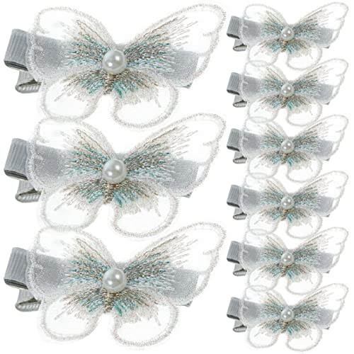 FOMIYES 10st Schmetterlings-haarspange Damen Haarnadel Haarspange Für Mädchen Haarklammer Schmetterling Haarnadel Haarspangen Für Haarschmuck Metall Jahrgang Weiß Hochzeitsblumen Fräulein von FOMIYES