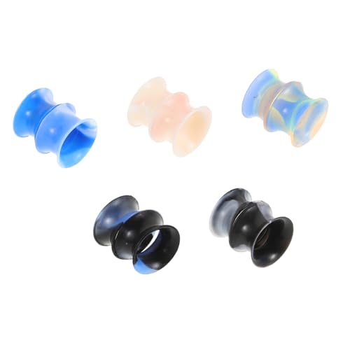 FOMIYES 10 Stück Silikon Ohr Gauges für Ohr Dehnung Flexible und Weiche Ohrstöpsel Double Flared Tunnel Schmuck für Männer und Frauen Vielseitig von FOMIYES