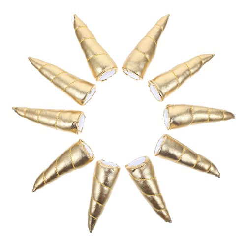 FOMIYES 10 Stück Teiliges DIY Einhorn Horn Zubehör Goldfarben Haarclip Bastelmaterial für Kreative Kopfschmuck Herstellung für Faschingskostüme und Unicorn Party Zufällige Farbe von FOMIYES