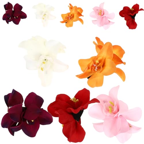 FOMIYES 10 Stück Teiliges Farbige Haarspangen mit Künstlichen Orchideen für Damen Haarschmuck für Hochzeiten Partys und Bequem und Angenehm zu Lebendiges Design von FOMIYES