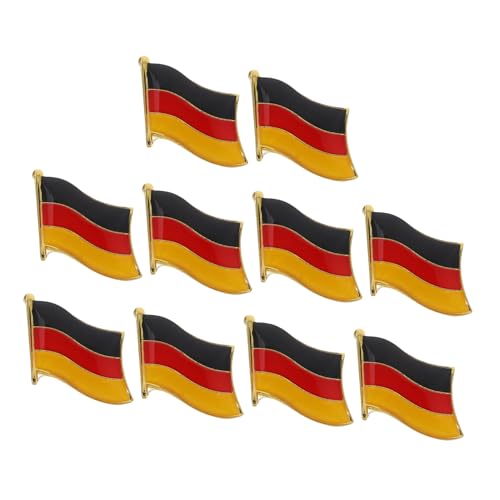 FOMIYES 10 Stück Teiliges Flagge Anstecknadel mit Beschichtung und Schmetterlingsverschluss Vielseitig für Kleidung Kragen Jacke Hut und Tasche Patriotisches Modisches Accessoire von FOMIYES