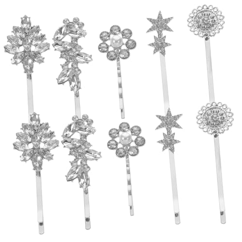 FOMIYES 10 Stück Teiliges Haarklammern mit Strassbesatz und Perlen Stilvolle Bobby Pins für Frauen und Mädchen Vielseitig für Dickes und Dünnes Haar Langlebige Haarschmuck Accessoires für von FOMIYES