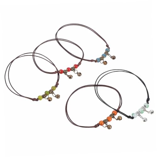 FOMIYES 10stücke Geflochtene Fußkettchen Aus Porzellanperlen Im Boho-Stil Für Damen Handgefertigt Mit Verstellbarer Größe Für Verschiedene Anlässe Wie Urlaub Und Strand von FOMIYES