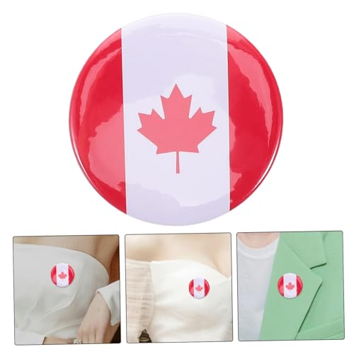 FOMIYES 10stücke Ahornblatt-brosche Flagge Metall Anstecknadel Runder Abzeichen Für Kleidung Mantel Hut Reise-souvenir Broschen Für Frauen von FOMIYES