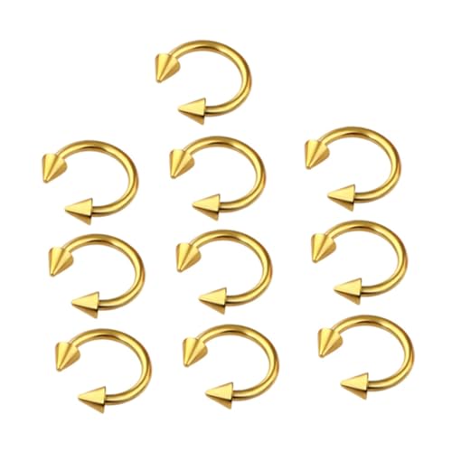 FOMIYES 10 Stück Teiliges Nasenring und Ohrknorpel Piercing aus Leichter Glänzender Schmuck in Goldfarbener C Form Sicher und Hautfreundlich für Damen und Herren Modisches Accessoire für FOMIYES 10 Stück Teiliges Nasenring und Ohrknorpel Piercing aus Leichter Glänzender Schmuck in Goldfarbener C Form Sicher und Hautfreundlich für Damen und Herren Modisches Accessoire für von FOMIYES