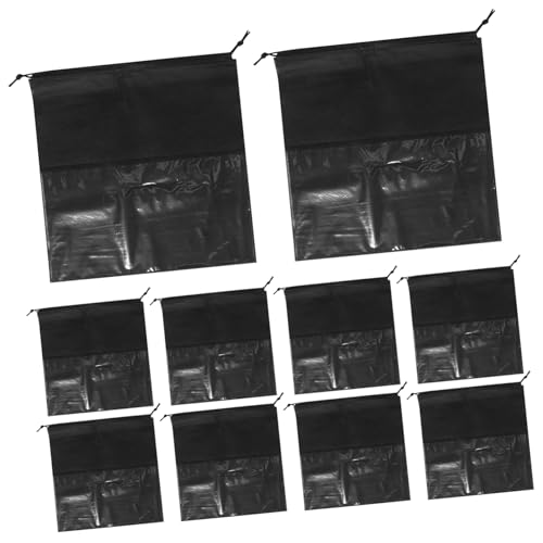 FOMIYES 10 Stück Teiliges Schuhbeutel aus Robustem Vliesstoff mit Kordelzug und Durchsichtigem Fenster Schmutzabweisend Geräumig als Reise Organizer für Damen und Herren von FOMIYES