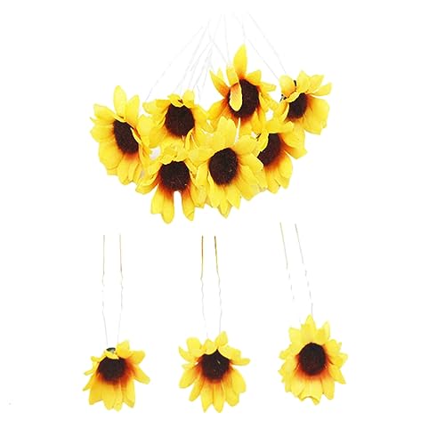 FOMIYES 10 Stück Teiliges Set Sonnenblume Haarklammern Haarschmuck für Braut und Brautjungfer Eleganter Hochzeitsschmuck Haarspangen für Festliche Anlässe und Fotoshootings von FOMIYES