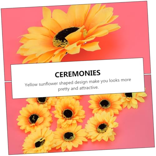 FOMIYES 10 Stück Teiliges Sonnenblumen Haarspangen aus Hochwertiger Legierung und Modischer Haarschmuck für Mädchen Starker Griff Haarschonend Attraktives Design für Stilvolle Frisuren von FOMIYES