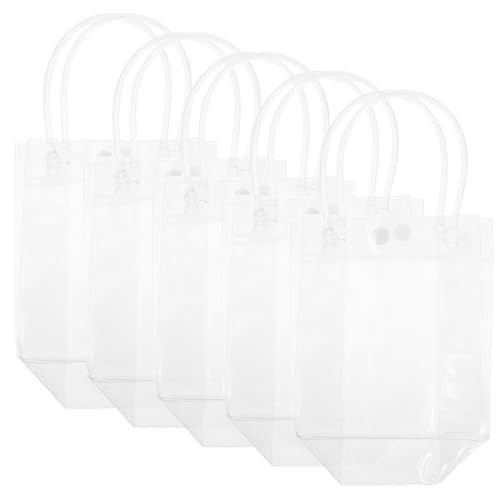FOMIYES 10 Stück Teiliges Transparentes PVC Tote Bag Modische Wasserabweisende Handtaschen mit Einzel schulterriemen Vielseitige Aufbewahrungstaschen für Alltag Party Einkauf und von FOMIYES