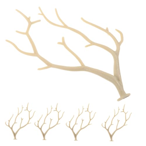 FOMIYES 10 Stück künstliche Baumstämme weihnachten basteln bastelmaterial weihnachten Vase-Zweig-Dekorationen Eicheln Vase mit künstlichen Stängeln künstliche Stammdekore Plastik Beige von FOMIYES