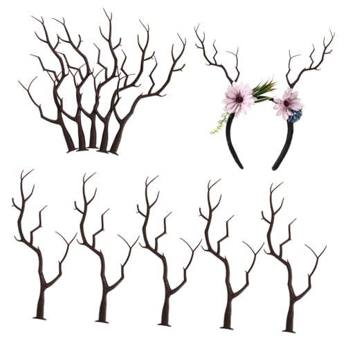 FOMIYES 10 Stück künstliche Zweige weihnachten basteln bastelmaterial weihnachten baumschmuck weihnachten rehgeweih dekozweige caakg künstliche Äste für Vasen gefälschter Zweig Harz Black von FOMIYES