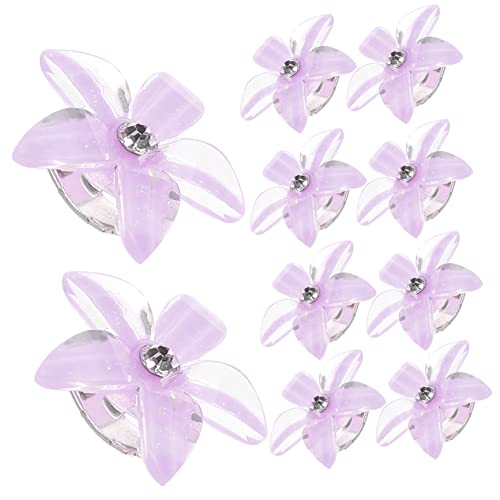 FOMIYES 10 Stücke Kinder Strass Haarspange Perle Spange Koreanische Haarspangen Klaue Haarspange Mädchen Haarspange Metall Kristall Haarkrallen Mini Floral Haarspangen Haarspangen Für von FOMIYES