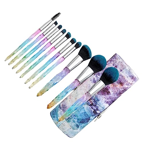 FOMIYES 10-teiliges Set Make-up Pinsel Blush Pinsel Set Concealer-make-up-pinsel-kit Kosmetik-kit Diamant-kits Make up Pinsel Set Kristall Werkzeug Kunststoff-griff Lidschatten Gesicht von FOMIYES