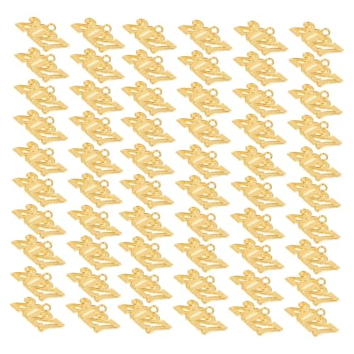 FOMIYES 100 Stück Anhänger aus Legiertem Goldfarbene Quasten-anhänger für Abschlusskappen Leichte DIY Schmuckanhänger für Armbänder Halsketten Bastelbedarf von FOMIYES
