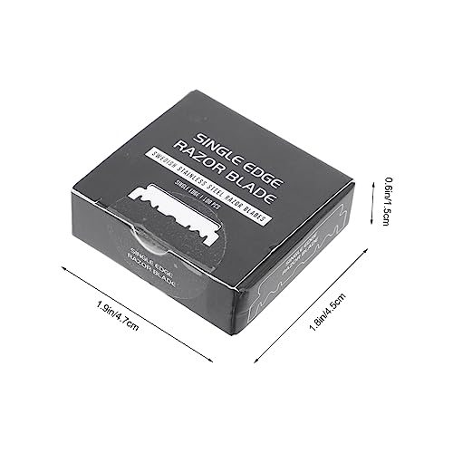 FOMIYES 100 Stück Einseitige Rasierklingen aus Alte Klapp Rasiermesser Ersatzklingen Manuelle Gesichtsrasierer Halbseitige Rasierklingen für Bartpflege Zuhause und von FOMIYES