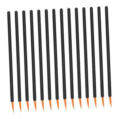 FOMIYES 100 Stück Einweg Eyeliner Pinsel mit Langlebigen Künstlichen Fasern Praktische Weiche und Elastische Make-up Bürsten für Präzises Augen-make-up Inklusive Schutzkappen Schwarz von FOMIYES