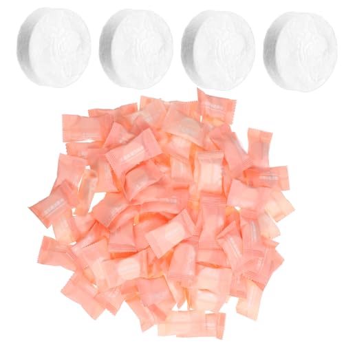 FOMIYES 100 Stück Einweg Gesichtswaschlappen Komprimierte Handtücher aus Baumwolle Tragbare Reise waschlappen Schnelltrocknend Individuell Verpackt Kompakt für Gesicht und Reinigung von FOMIYES