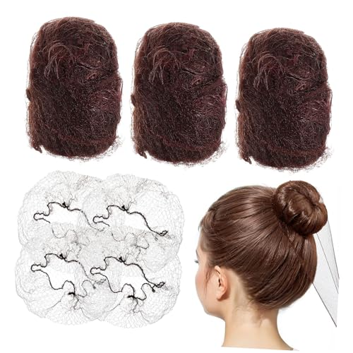 FOMIYES 100 Stück Elastisches Unsichtbares Haarnetz Wiederverwendbares Netz für Dutt Haarknoten Ballett und Frisuren Atmungsaktiv Braun Haarschmuck für Frauen und Mädchen von FOMIYES