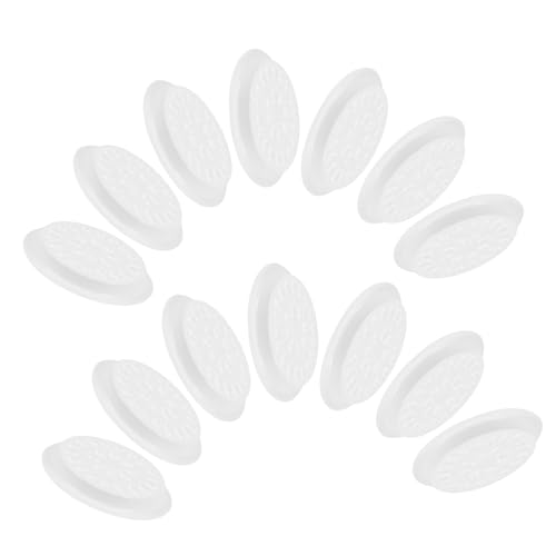 FOMIYES 100 Stück Falsches Wimpernkleber Tablett Klebstoffbehälter für Wimpernverlängerung Leitkleberbehälter Wimpernkleber-Organizer Zubehör für Wimpernverlängerung PVC Weiß von FOMIYES