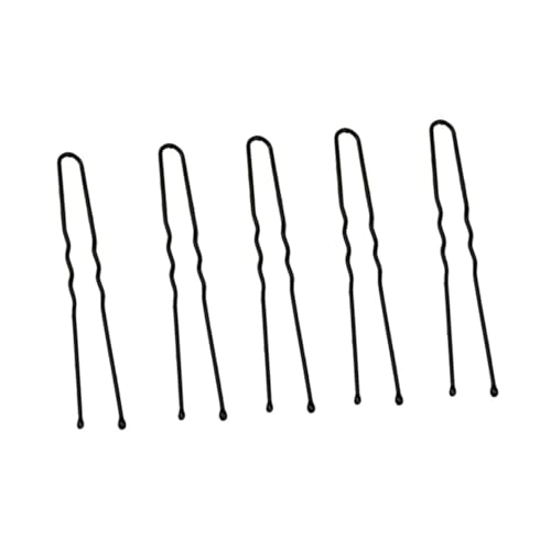 FOMIYES 100 Stück U Förmige Haarnadeln Bobby Pins mit Kugeligen Spitzen Rutschfeste Haarklammern für Damen für Hochzeit Brautfrisur und Alltag Schwarzer Haarschmuck für Festen von FOMIYES