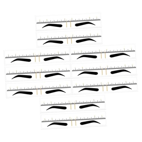FOMIYES Augenbrauen-schablonen-lineal 10 Stück Augenbrauen-tätowierungs-lineal Aufkleber Für Die Augenbrauenform von FOMIYES