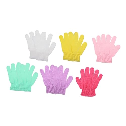 FOMIYES 10stücke Badehandschuh Körperreinigungshandschuhe Bade Und Körperpeeling Duschhandschuhe Badetücher Bad Handschuhe Badezimmerzubehör Zurück Reiben Elastische Dusche von FOMIYES