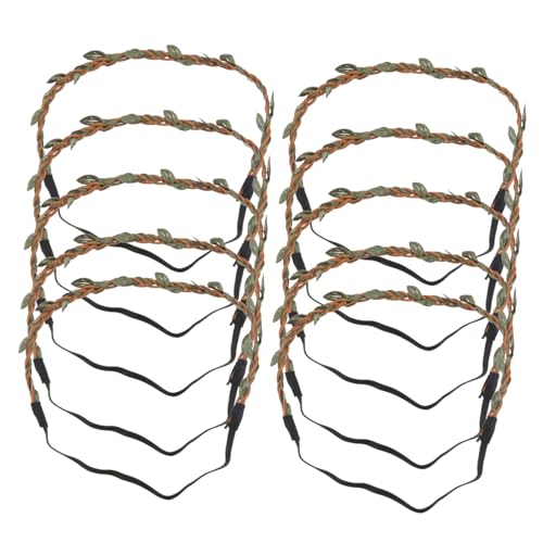 FOMIYES 10stücke Braunes Stirnband Aus Naturkranz-haarreifenmaterial Für Frauen Diy-kranz-stirnband Mit Künstlichen Blumen Weinreben-kopfschmuck Handgefertigte Blumenaccessoires Für Mädche von FOMIYES
