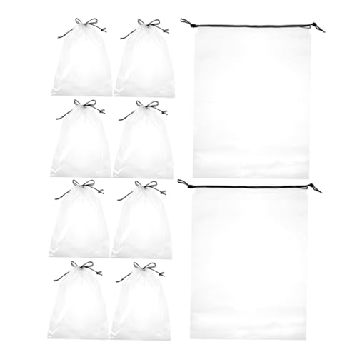 FOMIYES 10stücke Transparenter Schuhsack Mit Kordelzug Zum Reisen Schuhaufbewahrungsbeutel Aus Wasserdichtem Material Tragbare Schuhbeutel Für Damen Und Herrenschuhe von FOMIYES