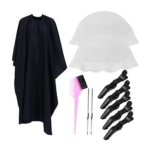 FOMIYES 11stücke Haarsträhnenset Mit Wiederverwendbarer Haarfärbekappe Silikon-haarfärbehut Salon-haarkappe Färbefarbwerkzeug Highlight-set Mit Häkelnadel Pinsel Und Clip Für Diy-frisuren von FOMIYES